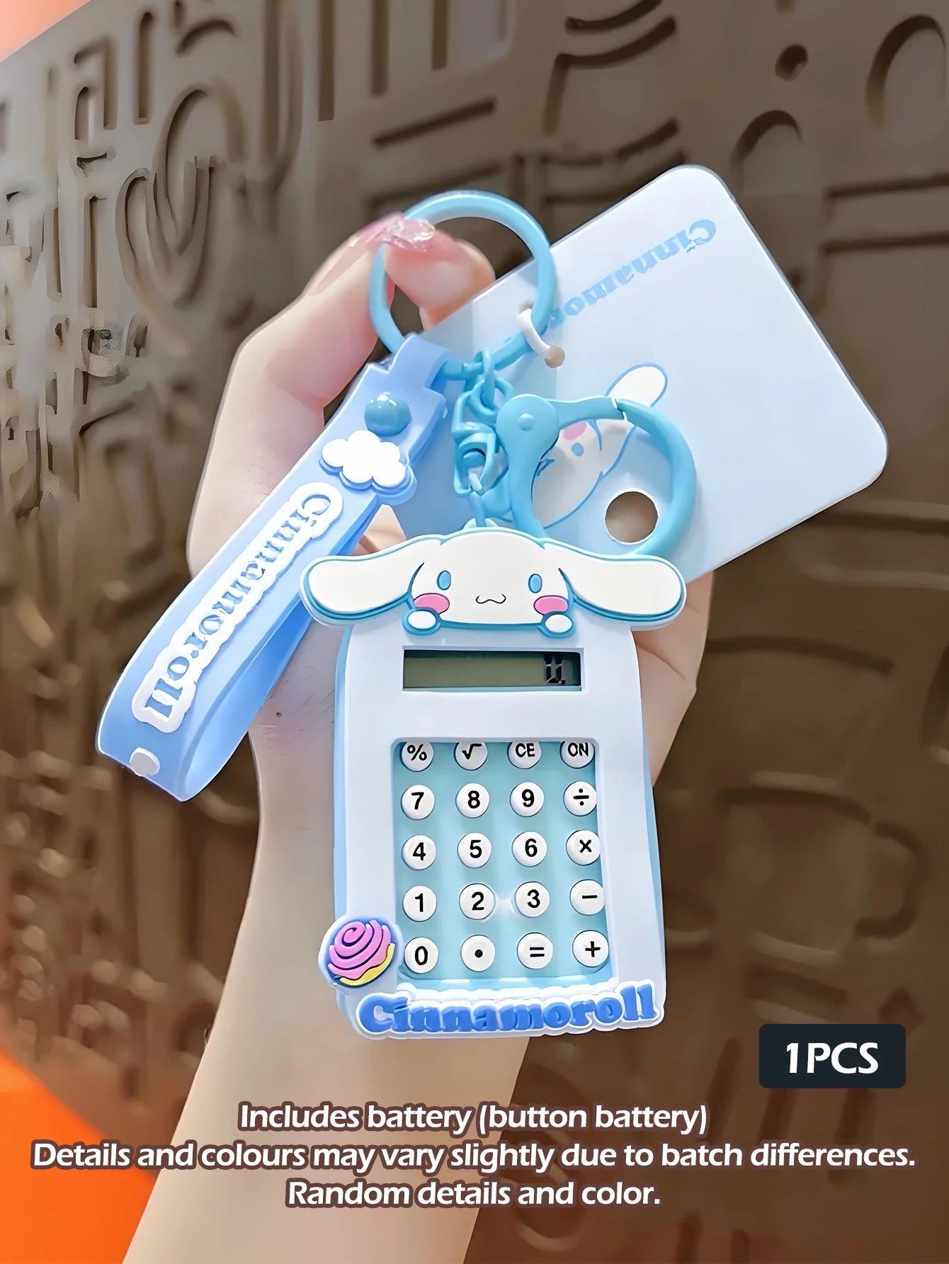 1 peça Sanrio Criativo Mini Calculadora de Computador Criativo Bolsa pingente brinquedo Desenho animado chaveiro pingente Kawaii Meninas meninos presentes de Natal