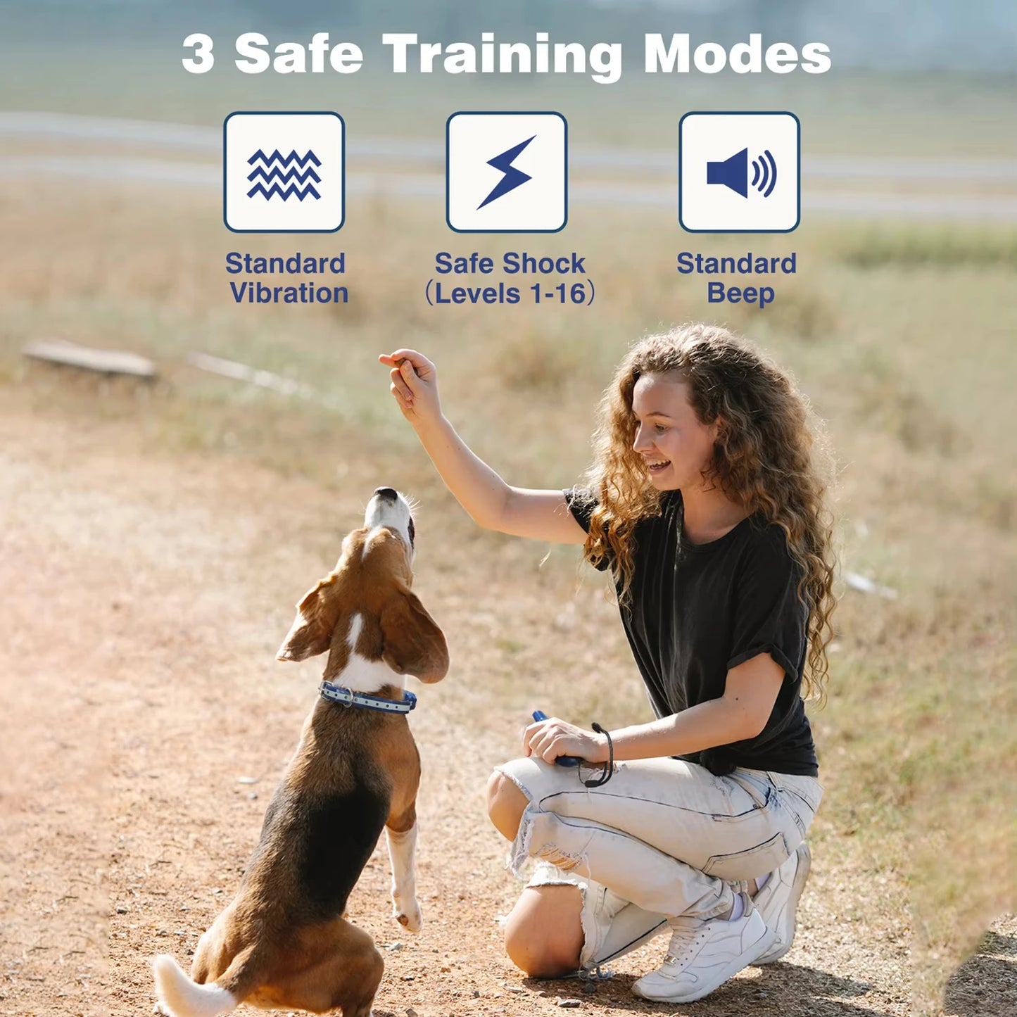 1000M Dog Training Collar 3 Training Modes Waterproof & Rechargeable Shock Collar With Remote Control dogs accessories 강아지