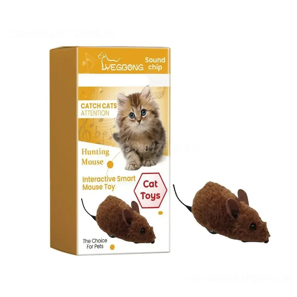 Pet Interactive Mouse Toy Plush Simulation Sound-Making Cat Boredom Relief Amusement Chew Toy Safe Durable Small Size Realistic
