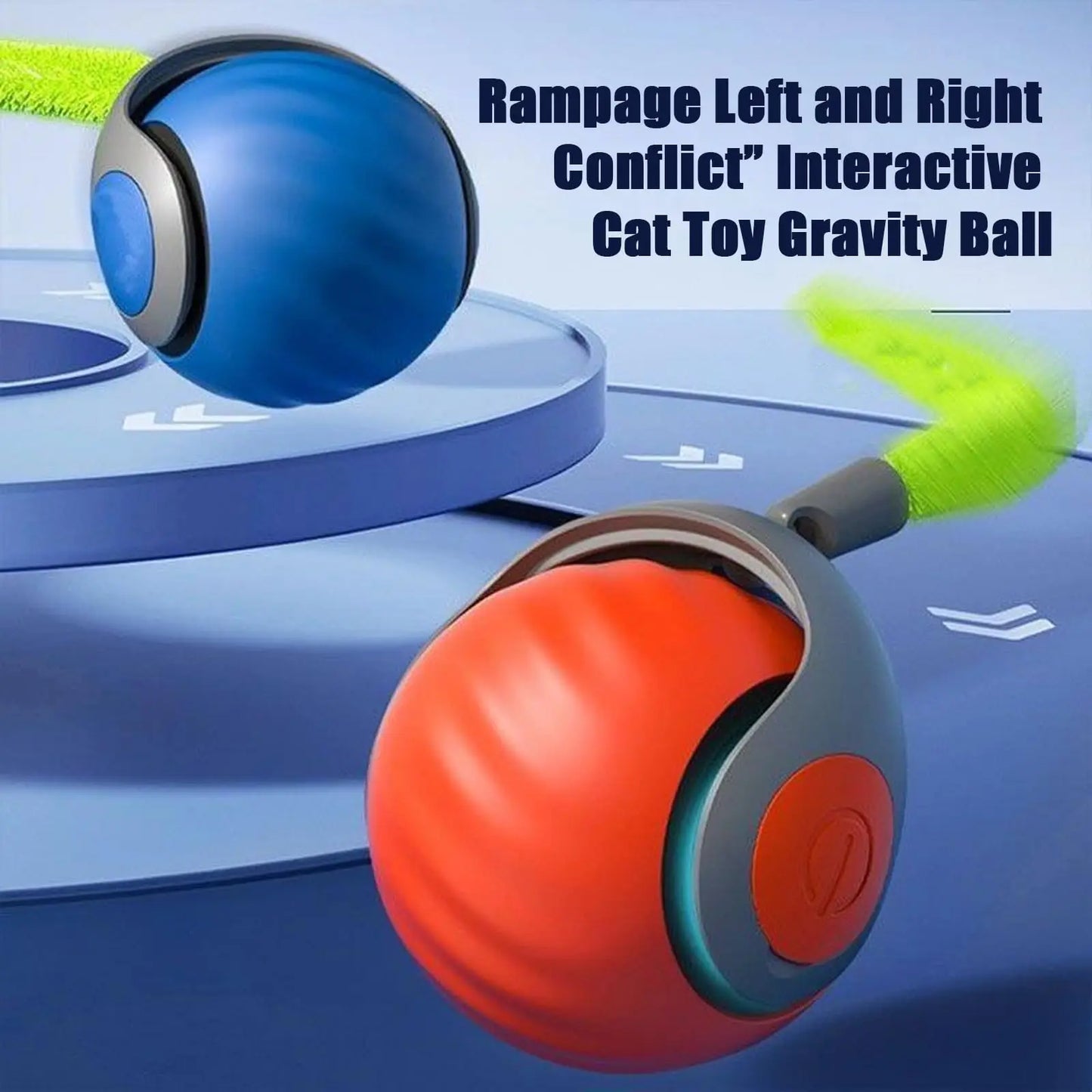 Bola de brinquedo interativa para gatos, bola rolante automática, rabo falso, brinquedo elétrico inteligente recarregável para animais de estimação, treinamento para cães e gatos, imitação de rato