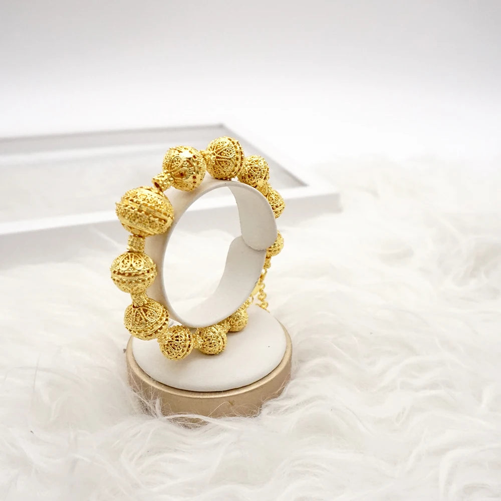 Conjuntos de joias finas 2023 para mulheres, presentes de casamento, colar, pulseira, brincos, anel, joias com contas africanas