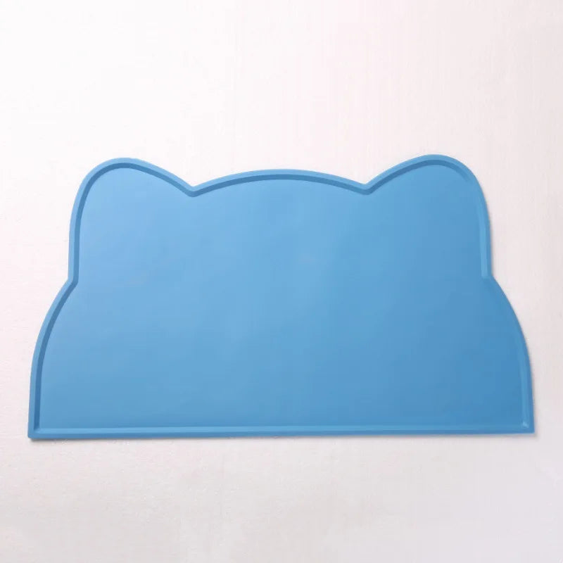 Tapete de silicone para alimentos de animais de estimação, à prova d'água, antiderrapante, sujo, lavável e fácil de limpar, tapete universal para utensílios de mesa para cães e gatos.