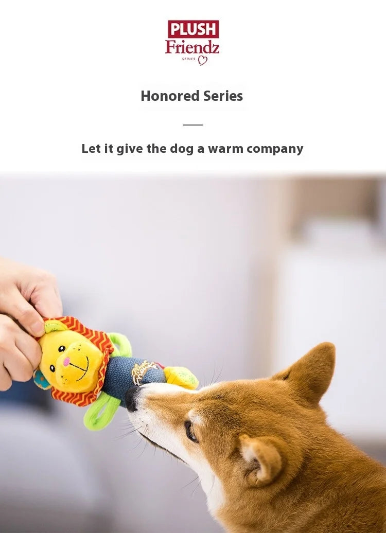 Brinquedo de pelúcia para cachorro GiGwi, série Honour, boneco com chamada de voz, alivia o tédio, cachorro de pequeno e médio porte, brinquedo com som para presente