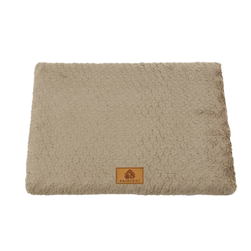 Cama para animais de estimação de espuma 3D com capa de pele sintética removível e lavável, cama ortopédica à prova d'água para cães, com fundo antiderrapante