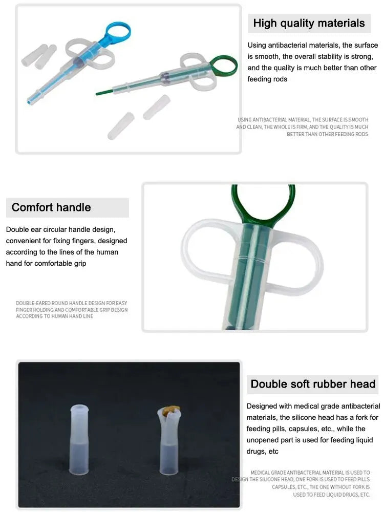 1 peça alimentador de medicamentos de silicone propulsor para animais de estimação, comprimido líquido confortável para cães e gatos, universal, seguro, fácil de limpar e usar repetidamente
