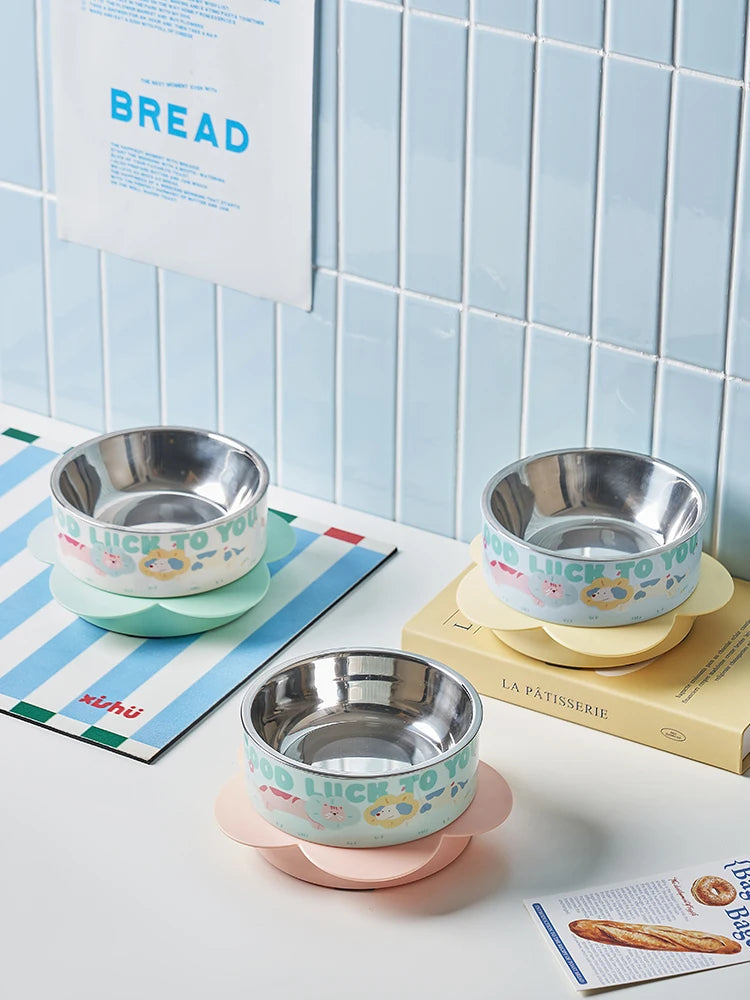 Tigela para alimentação individual de animais de estimação com grande capacidade. Design removível para fácil limpeza. Essencial para animais de estimação. Tigela para animais de estimação.