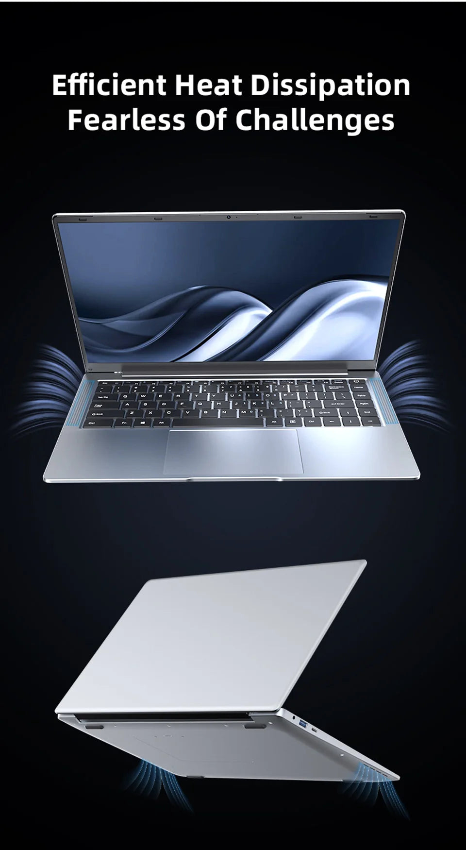 Computador portátil Xiaman Windows 11 Pro Intel Atom A3950 Quad-Core 2025 Notebook PC 12 GB de RAM 1 TB 2 TB SSD 1920 * 1080 Computador de escritório