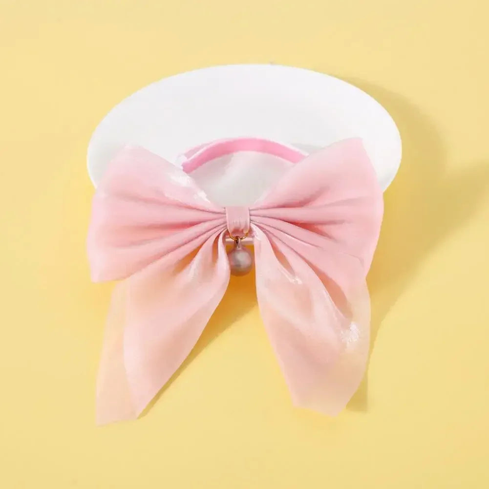 Pet Collar Exquisite Comfortable Decorative Pet Kitten Cat Velvet Bowknot Neck Circle Neck Bow Pet Accessories