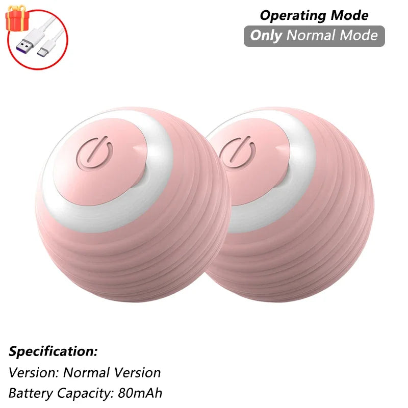 Bola de brinquedo interativa para gatos, bola rolante automática com cauda, brinquedo interativo inteligente recarregável para animais de estimação, rato inteligente para gatos
