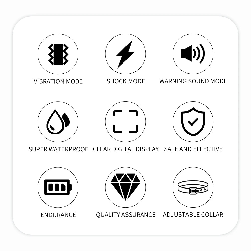 New 800m Electronic Dog Training Collar Remote Control Shock Collar Waterproof Anti Bark Dog Collar with Shock Vibration Sound