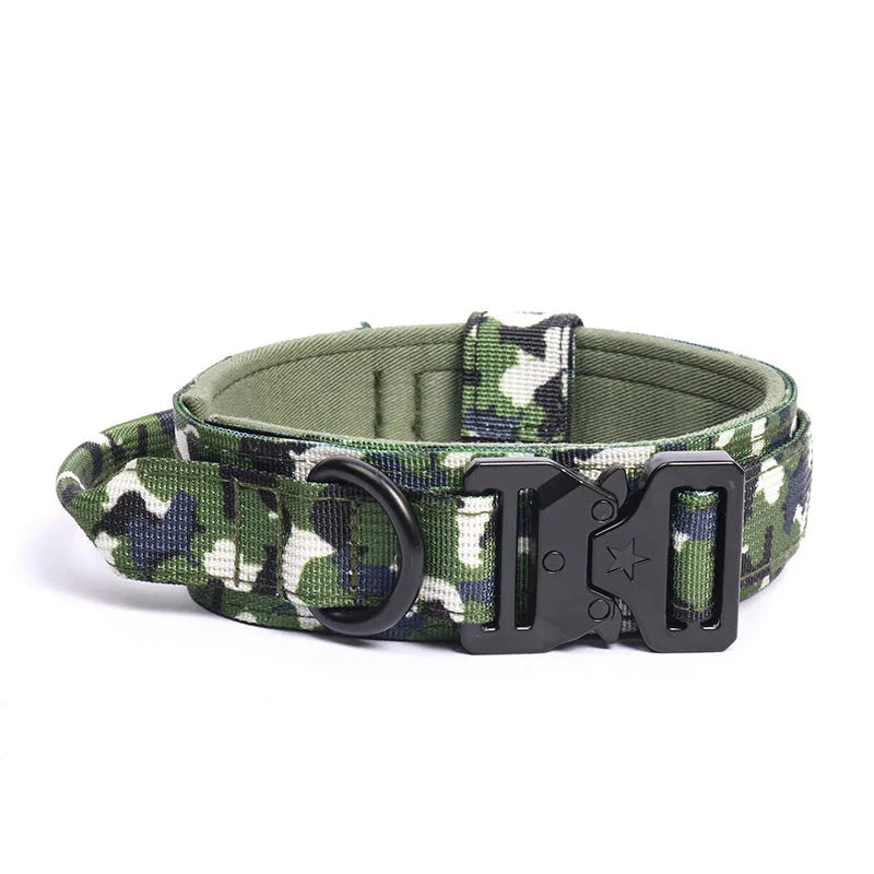 Pet Collar Tactical Collar Outdoor Training Adjustable Explosion-Proof Neck Collar Tactical Dog Collar Traction Rope