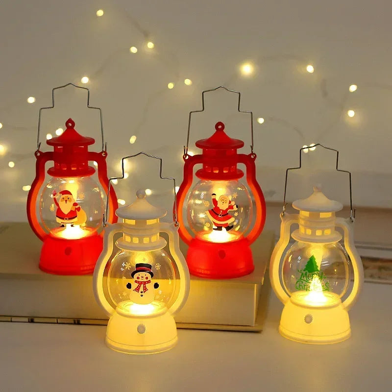 Enfeites de Natal 2025 com lanterna LED a pilhas, decorações de Natal para casa, Natal, Natal, Natal, Natal