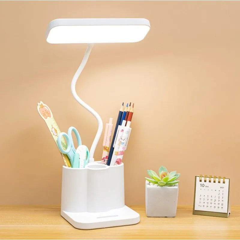 Lâmpada de mesa LED para leitura noturna, proteção para os olhos, para dormitório de estudo, luz noturna para estudantes universitários