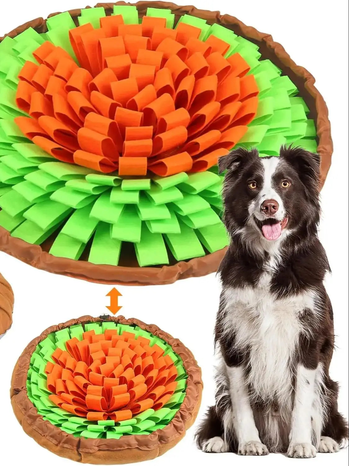 Tapete de farejar para cães, jogo interativo de alimentação para aliviar o tédio, estimula habilidades naturais de busca por comida para gatos e cães, tigela para viagem