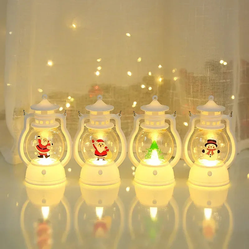 Enfeites de Natal LED 2026 com lanterna LED a bateria, decorações de Natal para casa, presente de Natal