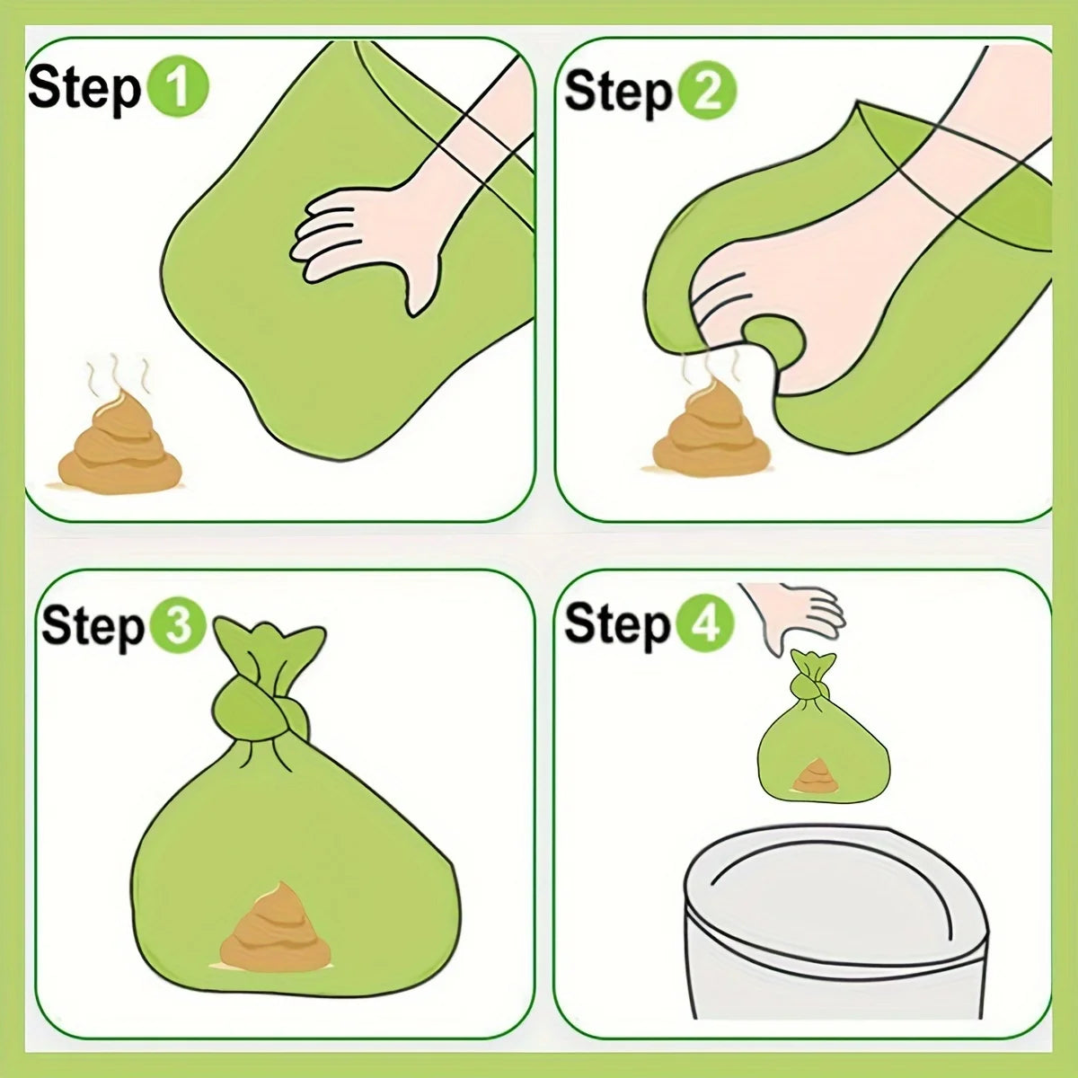 Sacos para cocô de cachorro biodegradáveis à prova de vazamentos, sacos para resíduos de animais de estimação para passear com o cachorro, limpeza ao ar livre, dispensador de sacos de areia para gatos, pacote a granel