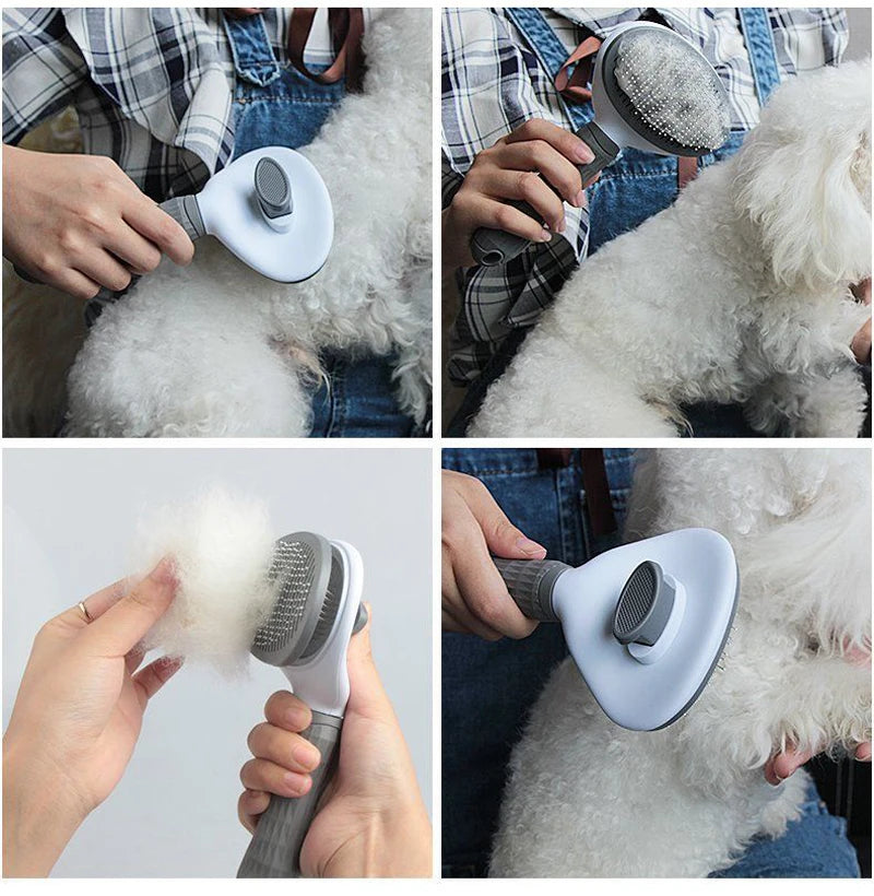 Escova removedora de pelos de cachorro, escova para limpeza e cuidados com pelos de cachorro e gato, pente para cães de pelo longo, remove pelos de animais de estimação, escova de banho e limpeza, suprimentos para cães