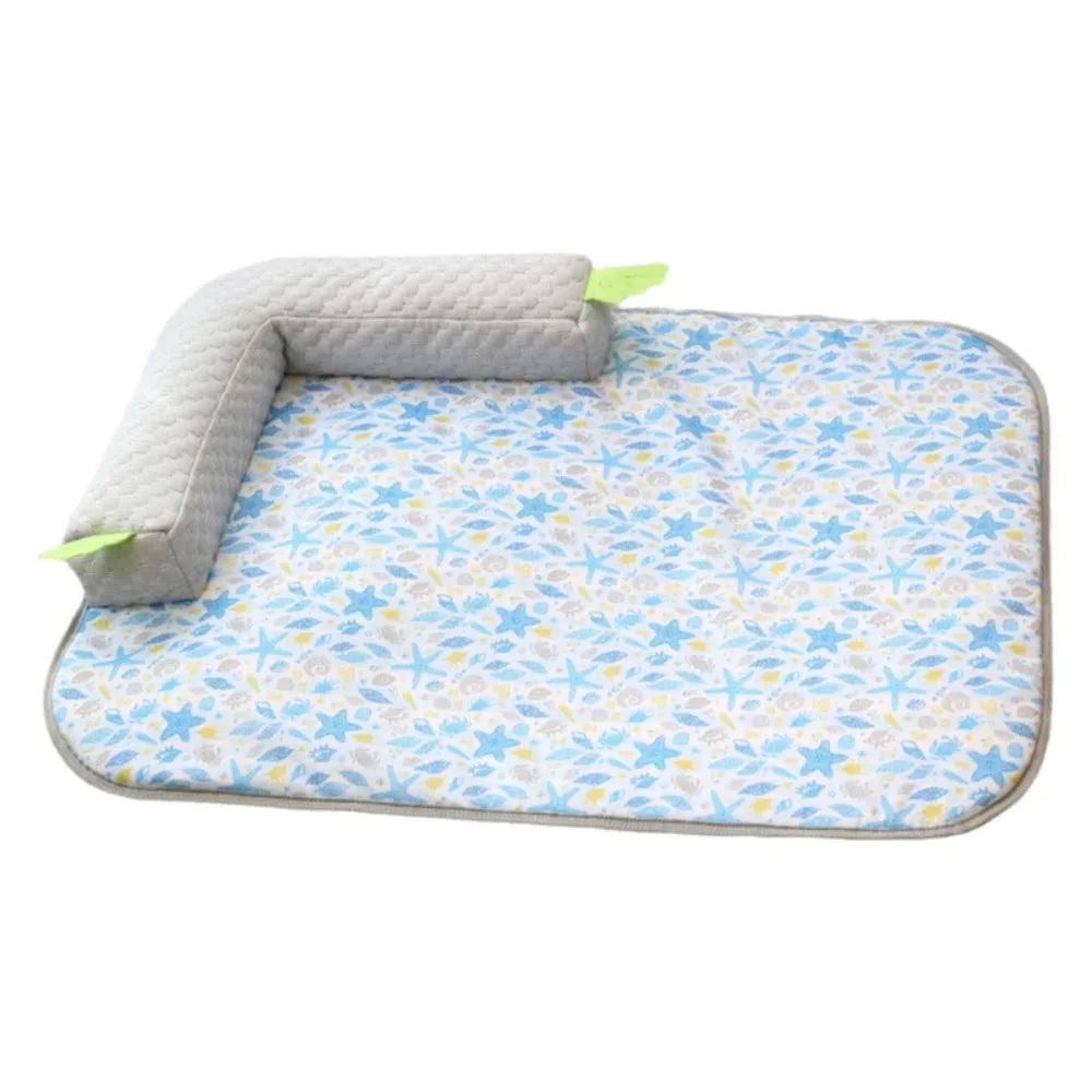 Cama para animais de estimação, tapete respirável, areia fria para animais de estimação, lavável, macio, tapete de dormir para cães, confortável, tapete de canil refrescante para filhotes e gatos