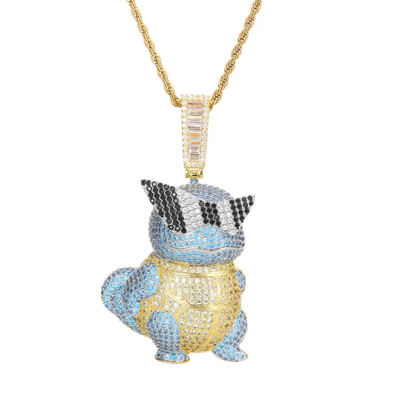 Pingente de alfabeto XO com zircônia incrustada em metal, tendência, personalidade, masculino, feminino, glamour de rua, moda hip hop, colar, joias, presentes