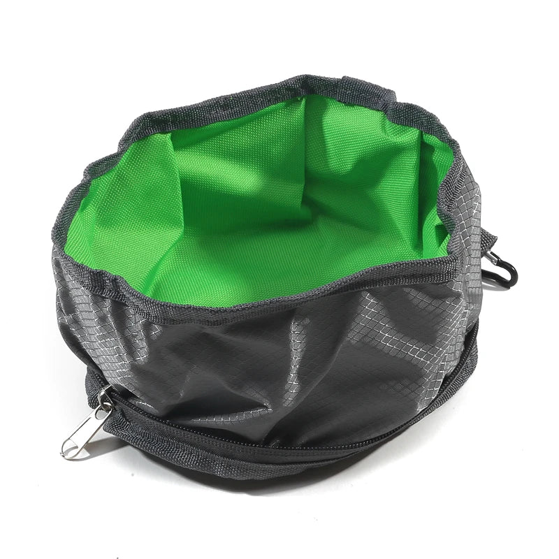 Alimentador portátil para animais de estimação, tigela dobrável e conveniente para alimentação de água para cães, filhotes e gatos, tigela dobrável para áreas externas, suprimentos para animais de estimação