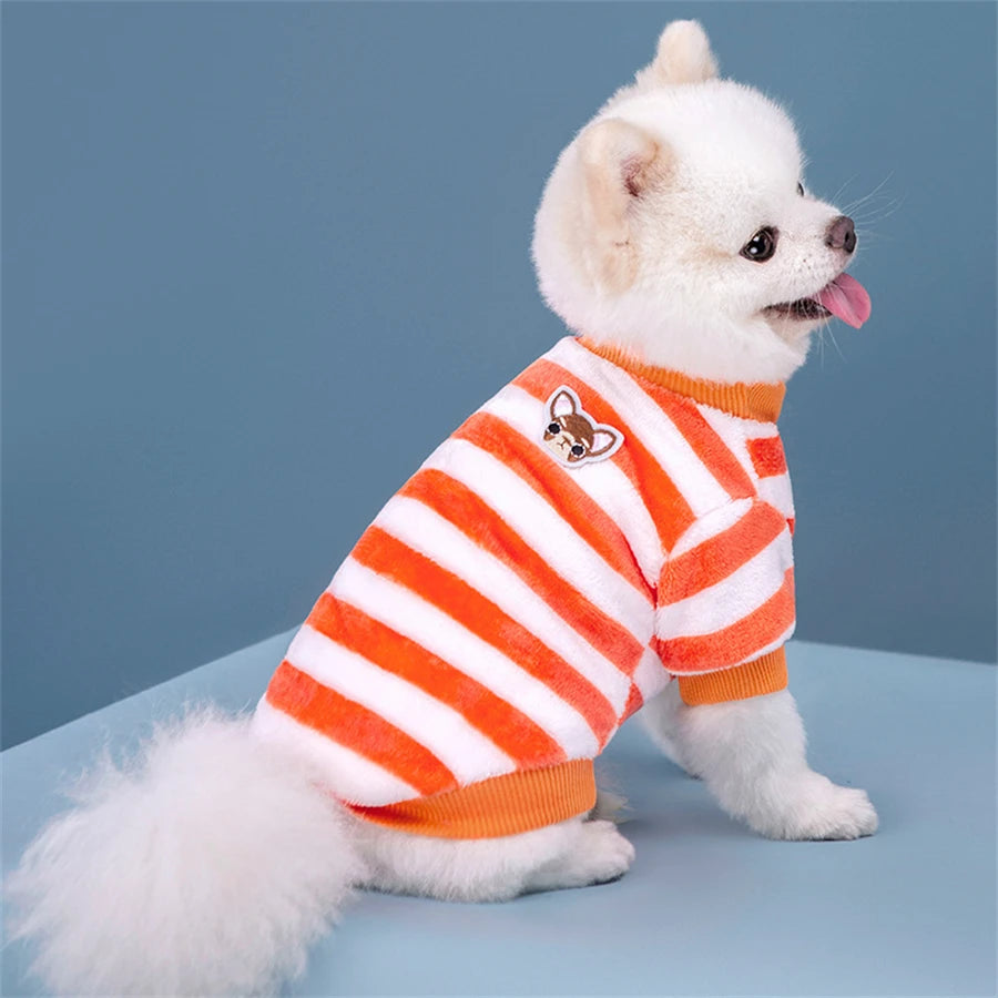 Casaco de inverno macio para cães, roupas quentes de lã para filhotes de cães pequenos, suéter, moletom, fantasias para animais de estimação, presente de Natal
