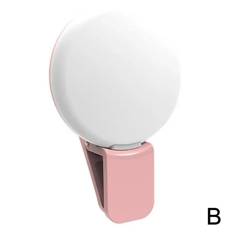 Luz de preenchimento universal para selfies em celulares, lâmpada LED portátil para vídeos ao vivo, acessórios para smartphones e iPhone, luz com clipe de carregamento USB