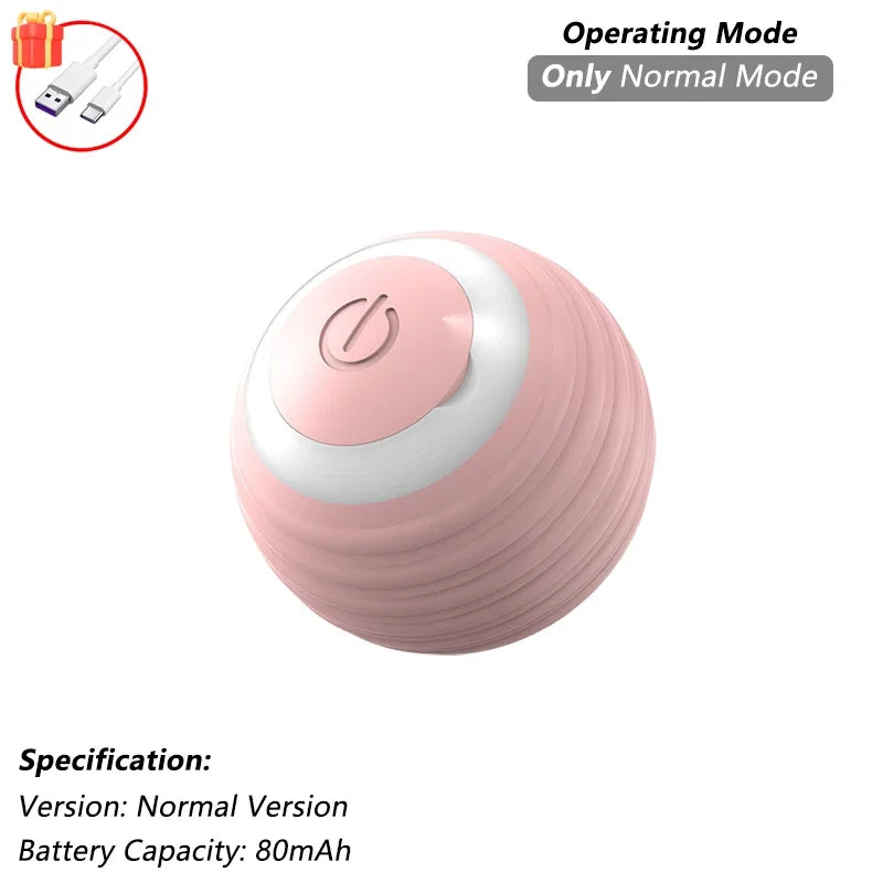 Bola de brinquedo interativa para gatos, bola rolante automática com cauda, brinquedo interativo inteligente recarregável para animais de estimação, rato inteligente para gatos