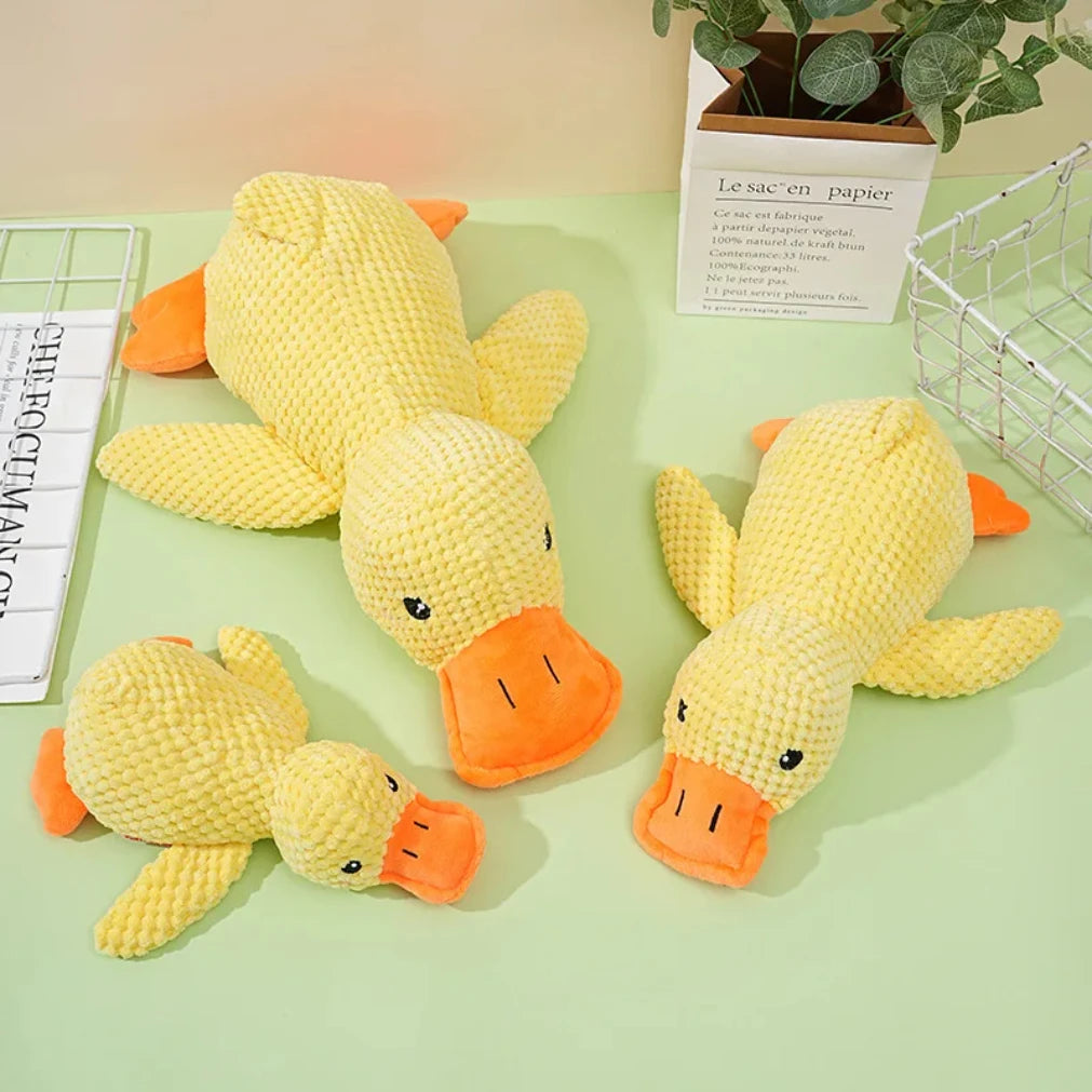 Brinquedo de pelúcia para cachorro, companheiro de sono, pato, resistente à mordida, ranger de dentes, alívio sonoro, brinquedo de som de pato, atacado e varejo