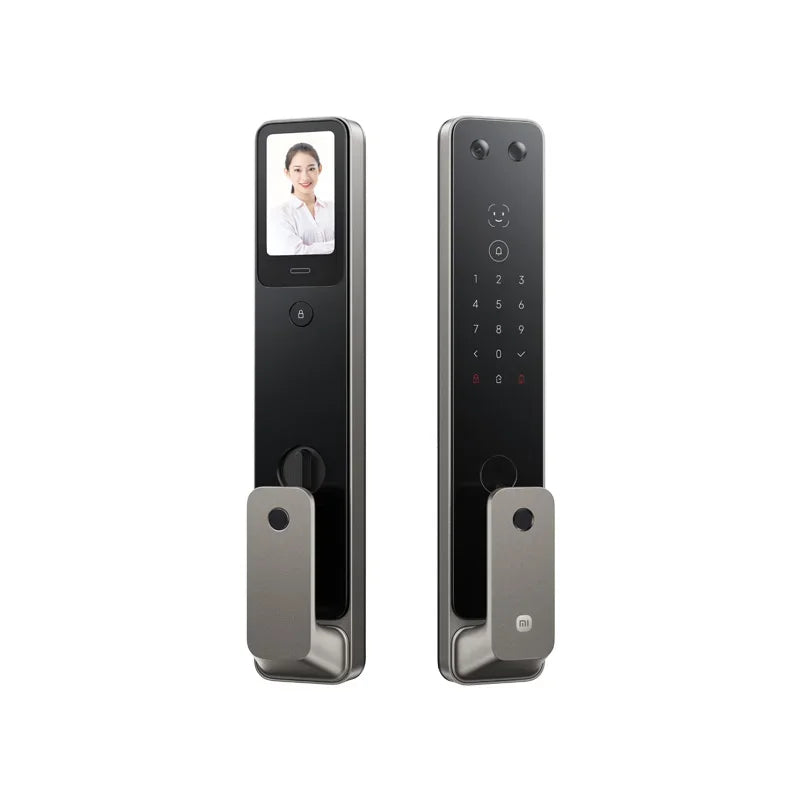 Fechadura inteligente automática Xiaomi G500 2025, reconhecimento facial 3D com impressão digital olho de gato, desbloqueio por senha Bluetooth, aplicativo Mi Home