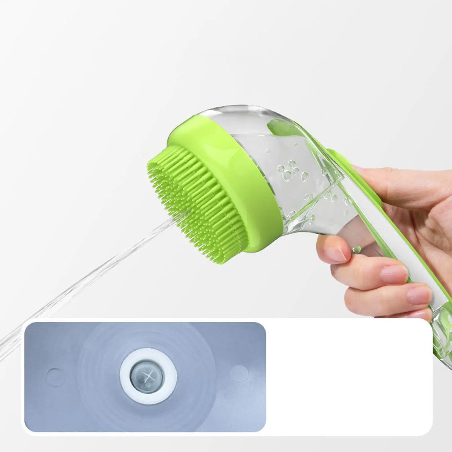 Dog Shampoo Brush Bathing Brush for Dog Bath Gentle Scrub Massager with Soap Dispenser Portable Washer Tool for Shower Massage