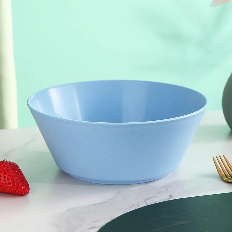 Tigela de sopa de palha de trigo, utensílios de mesa de plástico para micro-ondas, tigelas de salada de frutas, pratos de macarrão para cereais, pratos de jantar, utensílios de cozinha
