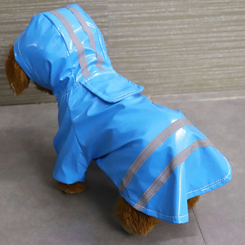 Capa de chuva para cachorro, roupas refletivas para filhotes de estimação, jaqueta de chuva para cachorro pequeno, à prova d'água, yorkshire, poodle, bichon, pomeranian, schnauzer, corgi