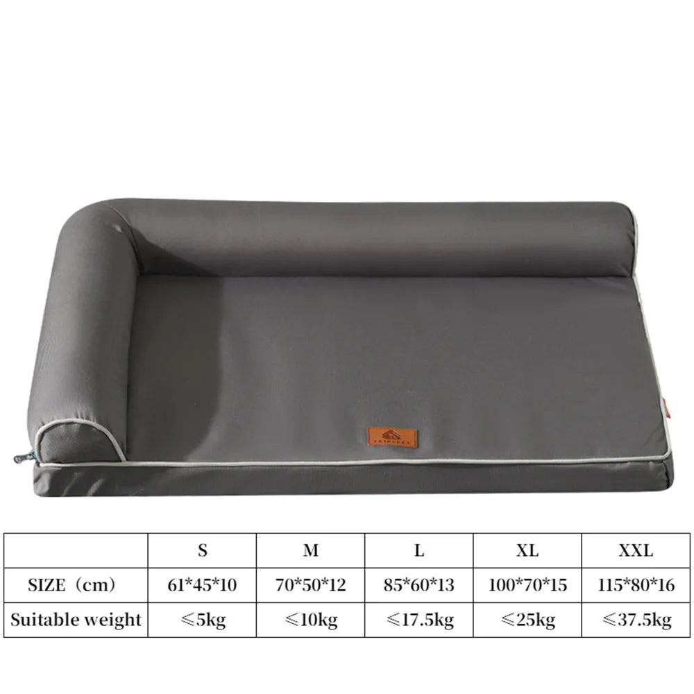 Dog Beds for Large Dogs,Waterproof Dog Bed,Big Pet Bed with Washable Removable Waterproof Pillow Cover and Anti-Slip Bottom