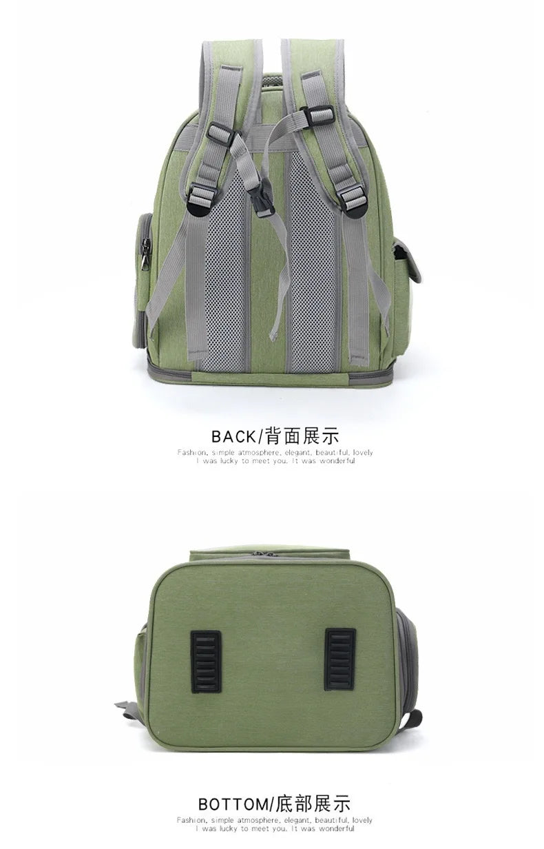 Mochila transparente para transporte de animais de estimação, essencial para viagens ao ar livre, para gatos e cães pequenos, design respirável, suprimentos premium e confortáveis para animais de estimação