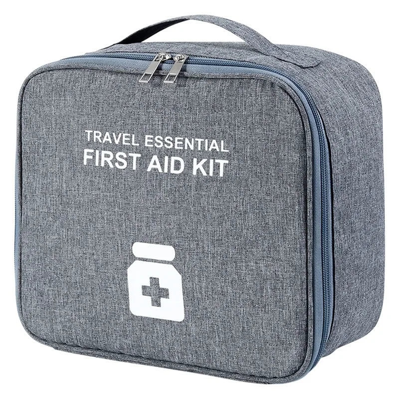 Kit de primeiros socorros para a família, 1 peça, portátil, para viagem, para uso externo, bolsa de armazenamento de medicamentos em camadas, grande capacidade, para uso doméstico