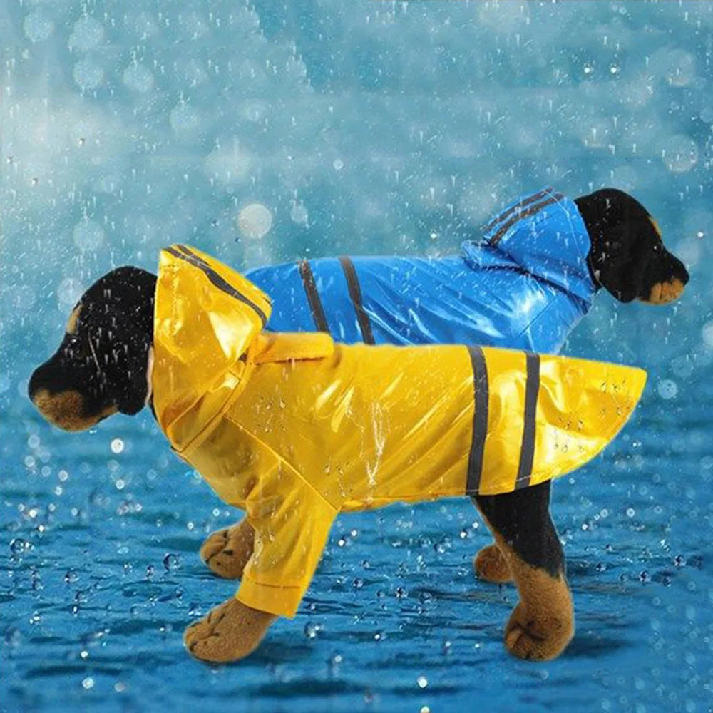 Capa de chuva para cachorro, roupas refletivas para filhotes de estimação, jaqueta de chuva para cachorro pequeno, à prova d'água, yorkshire, poodle, bichon, pomeranian, schnauzer, corgi