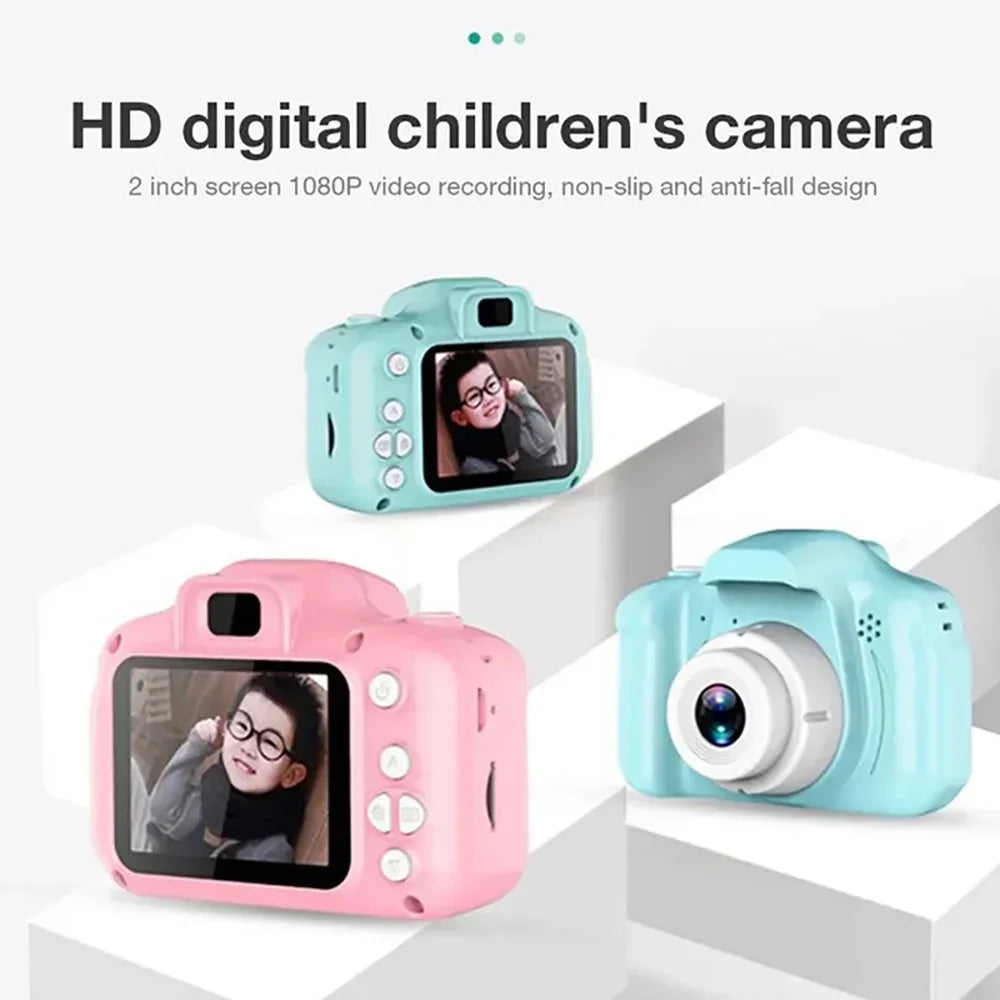 X2 Mini Câmera Digital Infantil Pode Tirar Fotos e Vídeos Linda Câmera Pequena Fotografia Presente de Aniversário para Crianças Brinquedos para Crianças