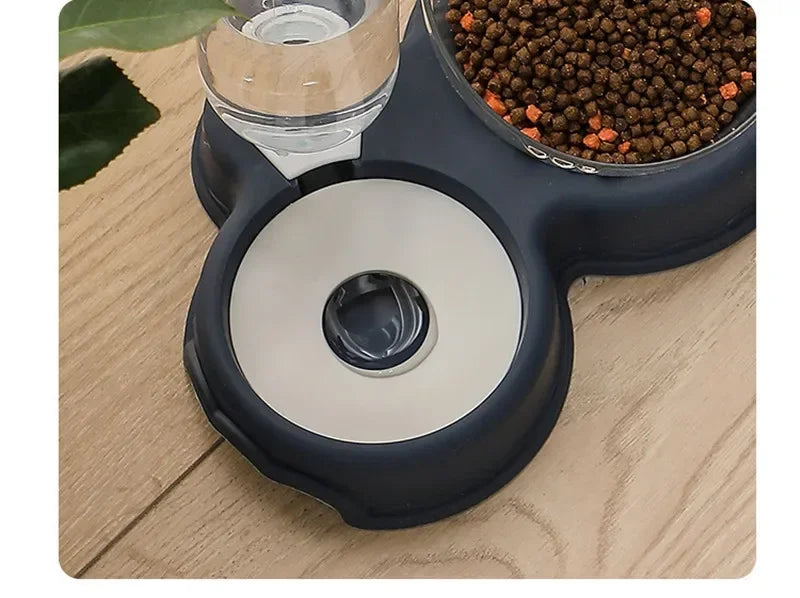 Tigela automática para gatos e animais de estimação, alimentador 3 em 1, tigela para comida de cachorro e gato com bebedouro, tigela dupla com suporte elevado, tigelas para gatos