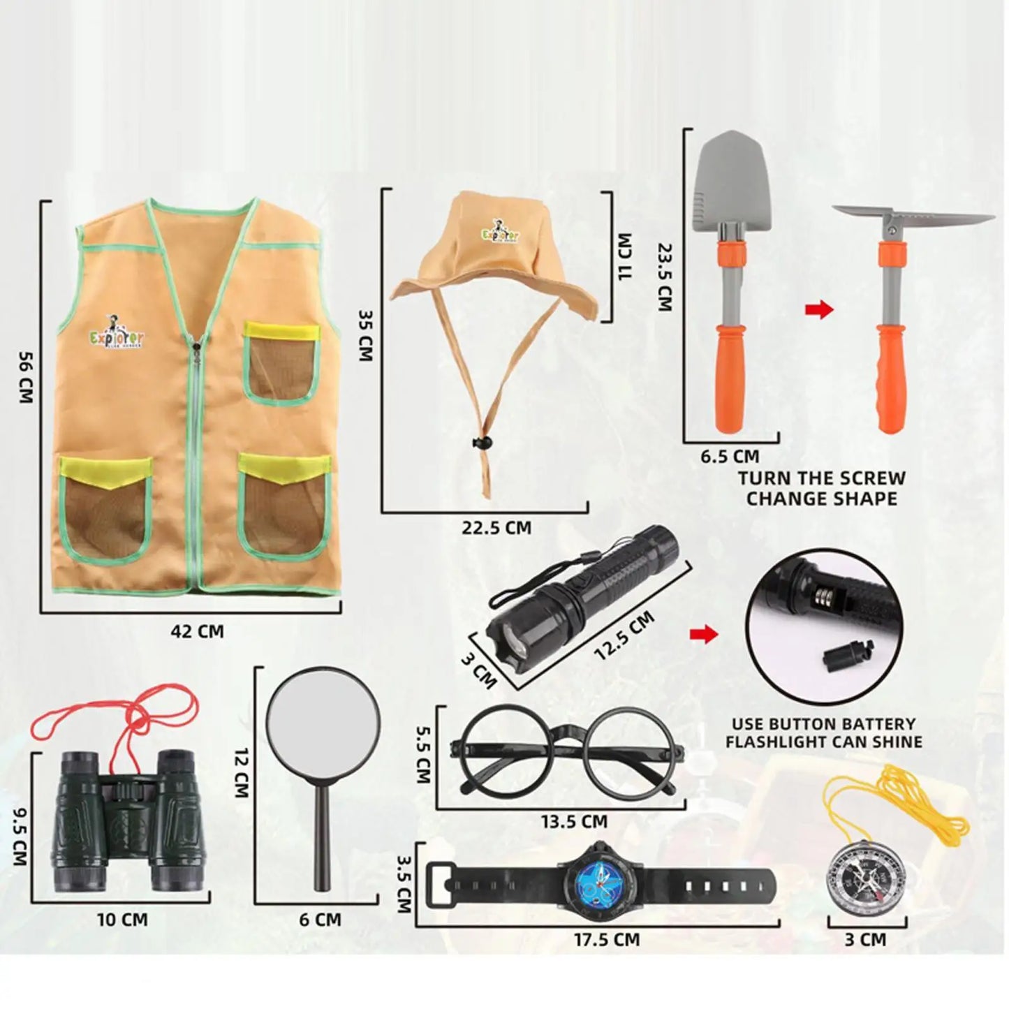 Kids Outdoor Adventure Kits Kids Outdoor Exploration Adventure Kits Dress up Role Explorer Costume Set for Children Kids