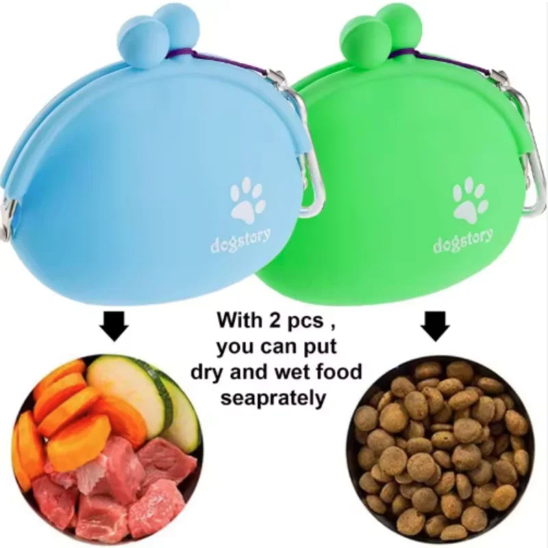 Pet Dog Train Food Snacks Pockets Bag Walking Dog Training Food Storage Waist Pet Travel Outdoor Product Dog Treat Bag