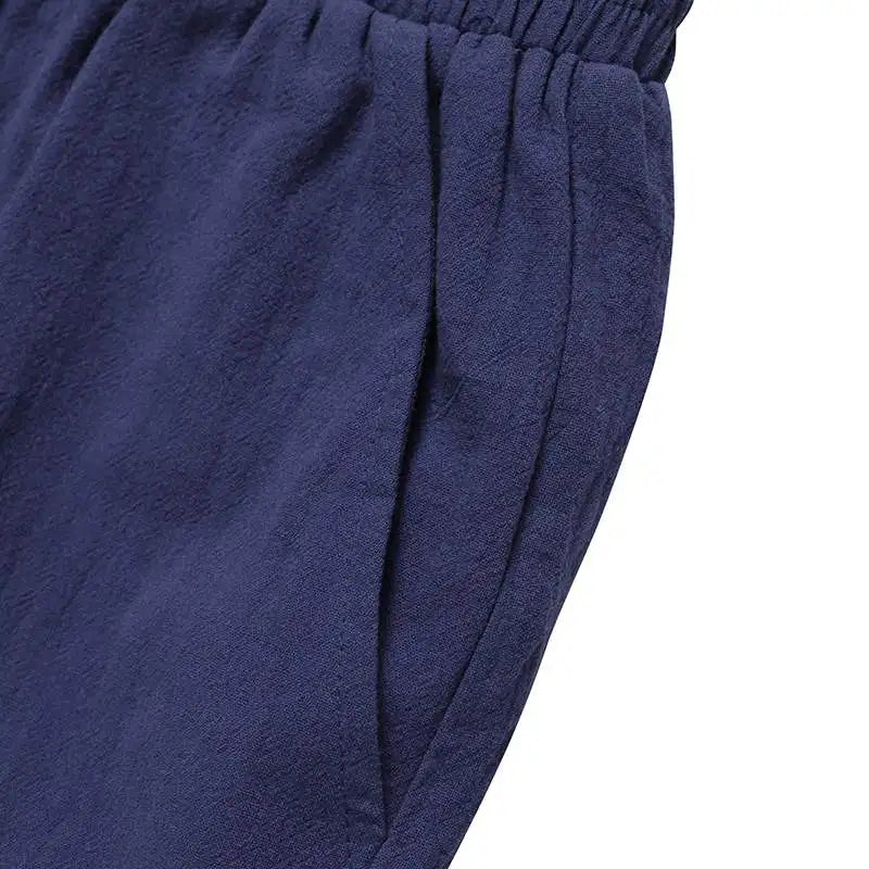 Calças femininas ZANZEA de verão com pernas largas, de algodão, para primavera, soltas, com cintura elástica, estilo palazzo, da moda 2023, lisas, casuais, compridas