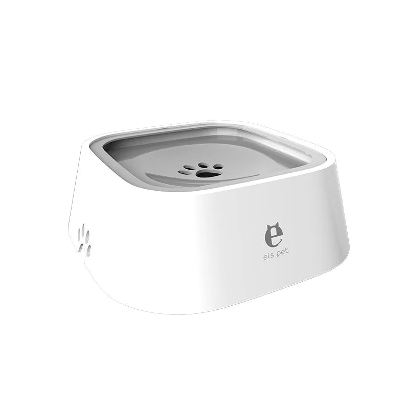 Tigela para animais de estimação, tigela para cães, sem boca molhada, tigela flutuante para evitar batidas, bebedouro para gatos, tigela para cães à prova de respingos