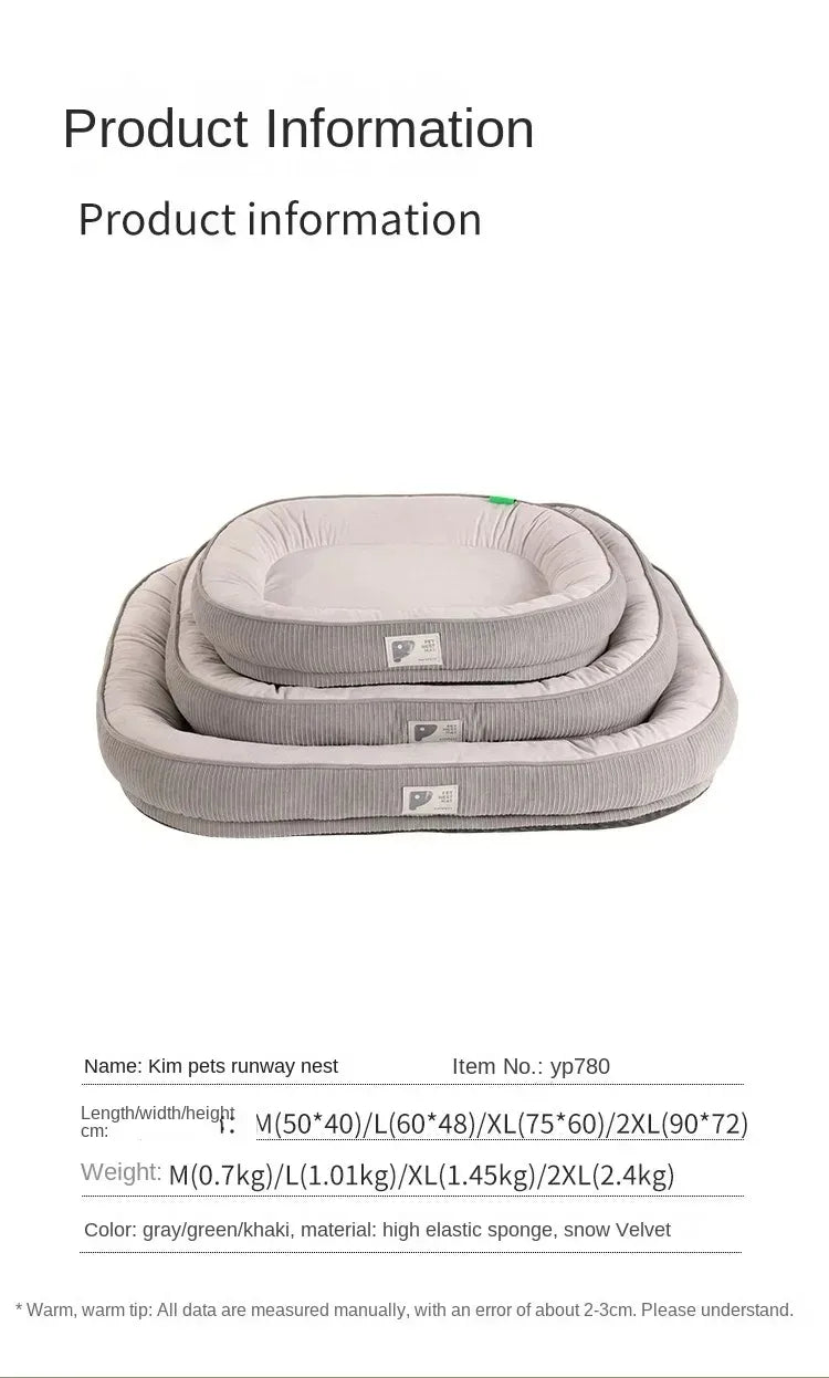 Pet Dog Bed Sofa Cat Warm Soft and Comfortable Sleeping Bed with Non-slip Design Portable Detachable Washable Pet Dog Bed Sofa