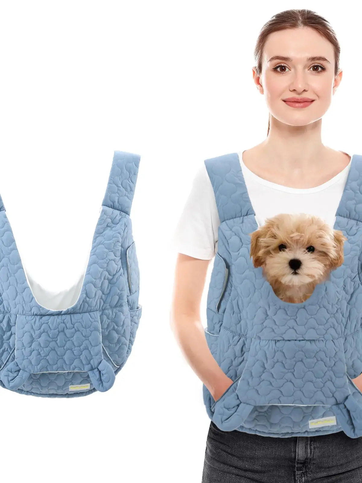 Bolsa de transporte para animais de estimação, mochila de peito extra grande com capacidade para cães e gatos, bolsa para atividades ao ar livre, à prova d'água e resistente ao vento, bolsa portátil para animais de estimação