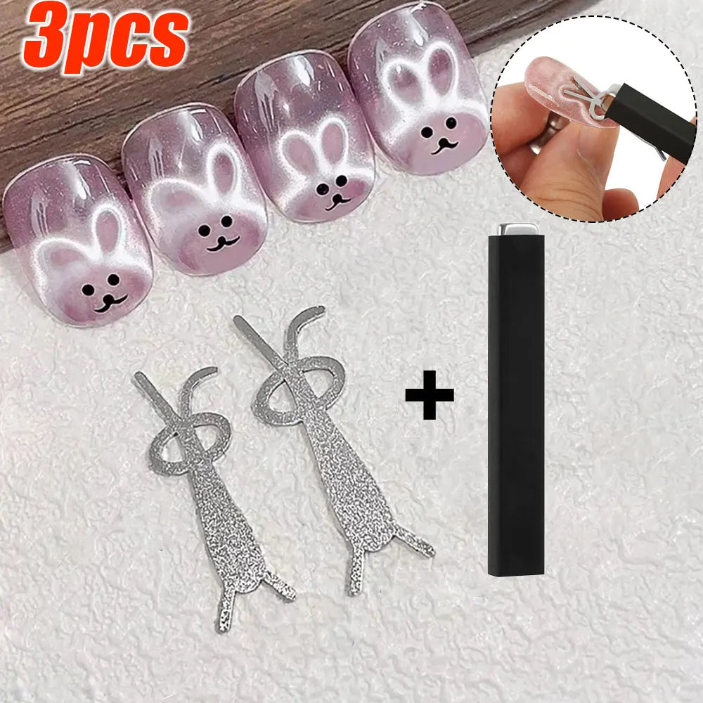 1 peça caneta magnética de unha olho de gato com sucção de 11 cm caneta magnética de esfera de aço ferramentas para arte em unhas esmalte em gel olho de gato bastão magnético %