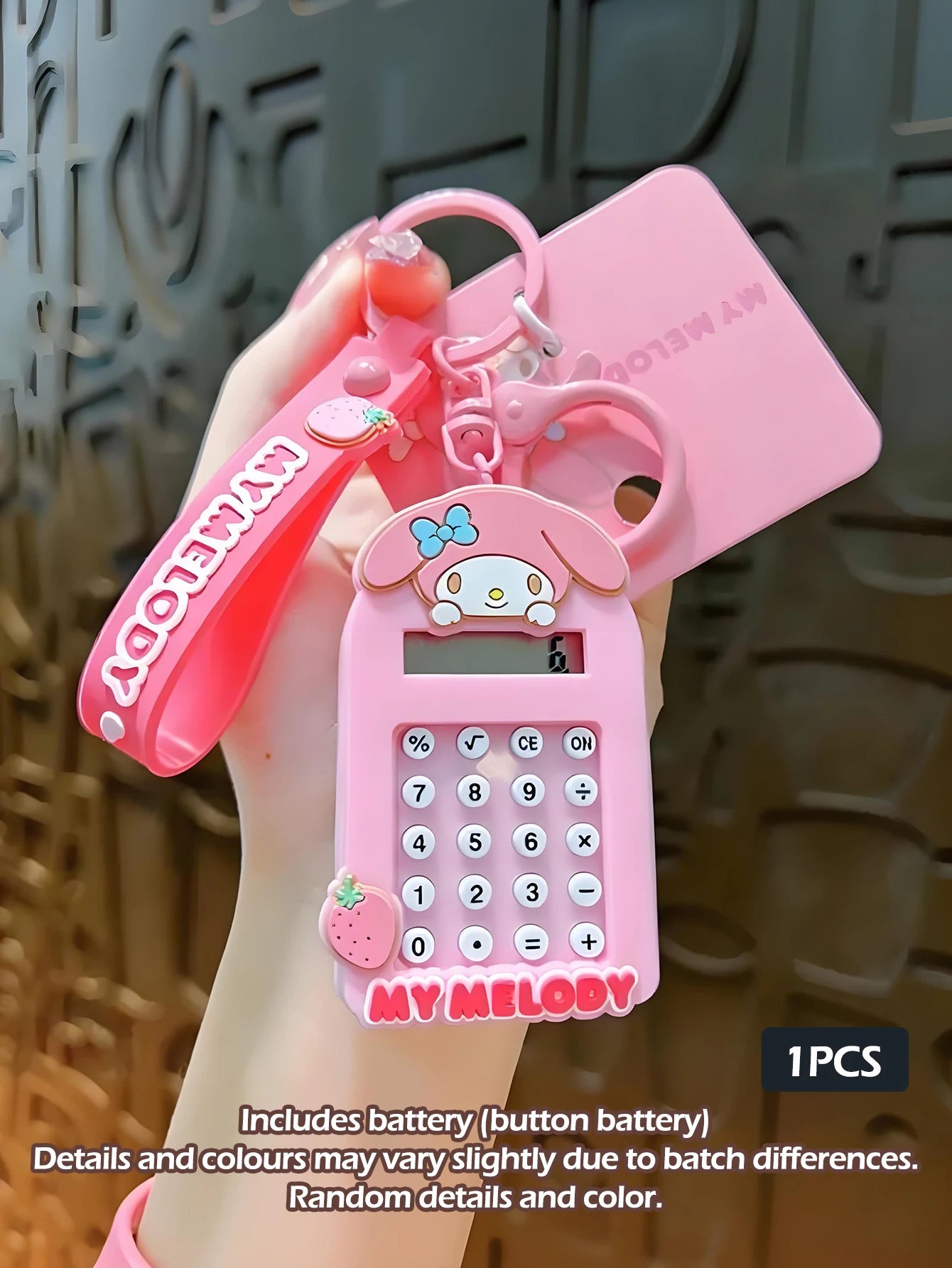 1 peça Sanrio Criativo Mini Calculadora de Computador Criativo Bolsa pingente brinquedo Desenho animado chaveiro pingente Kawaii Meninas meninos presentes de Natal