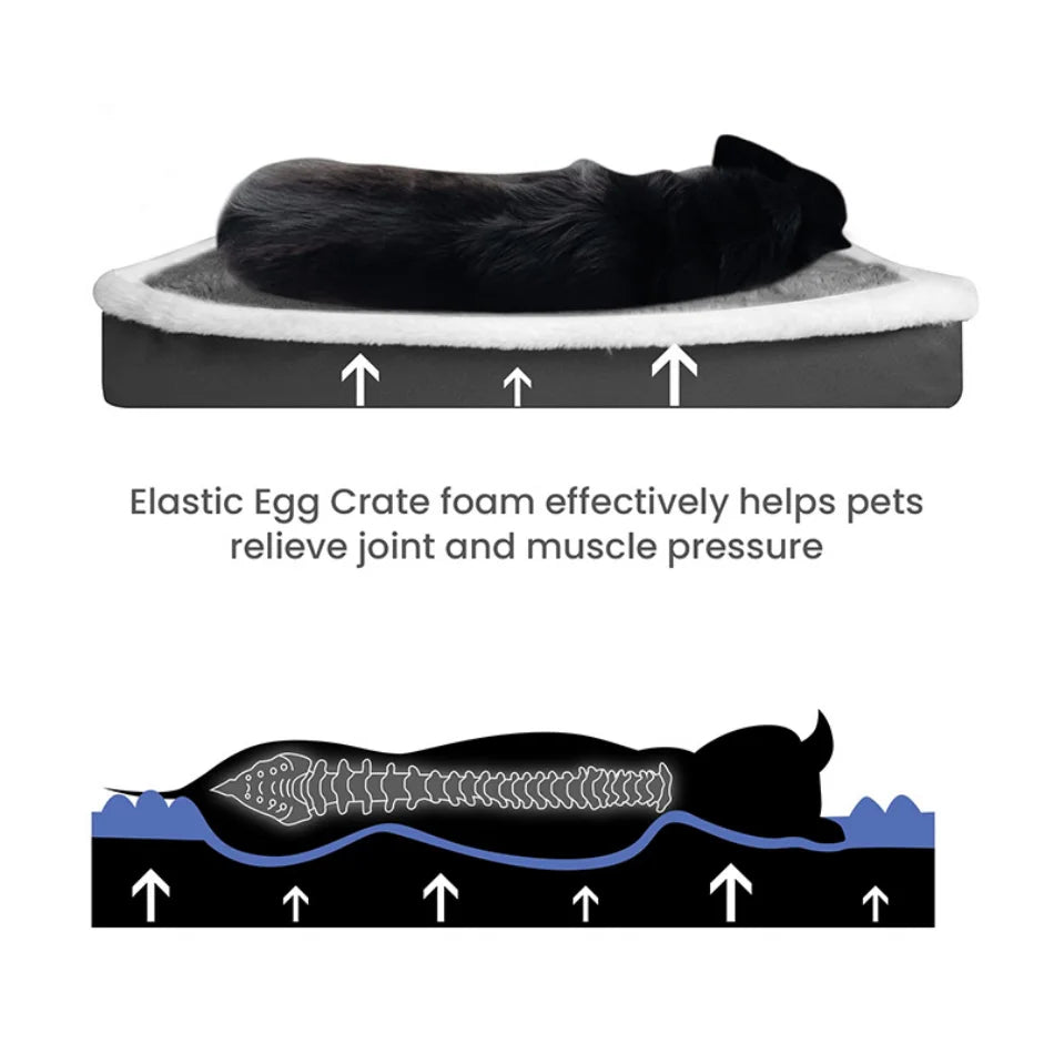 Cama elástica para gatos, tapete de dormir para cães pequenos, cama removível para cães grandes com zíper, canil lavável para cães médios, acessórios