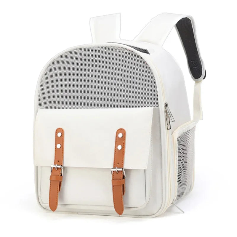 Mochila para transporte de gatos, bolsa respirável e moderna para viagem, para gatos e cães pequenos, suprimentos para animais de estimação