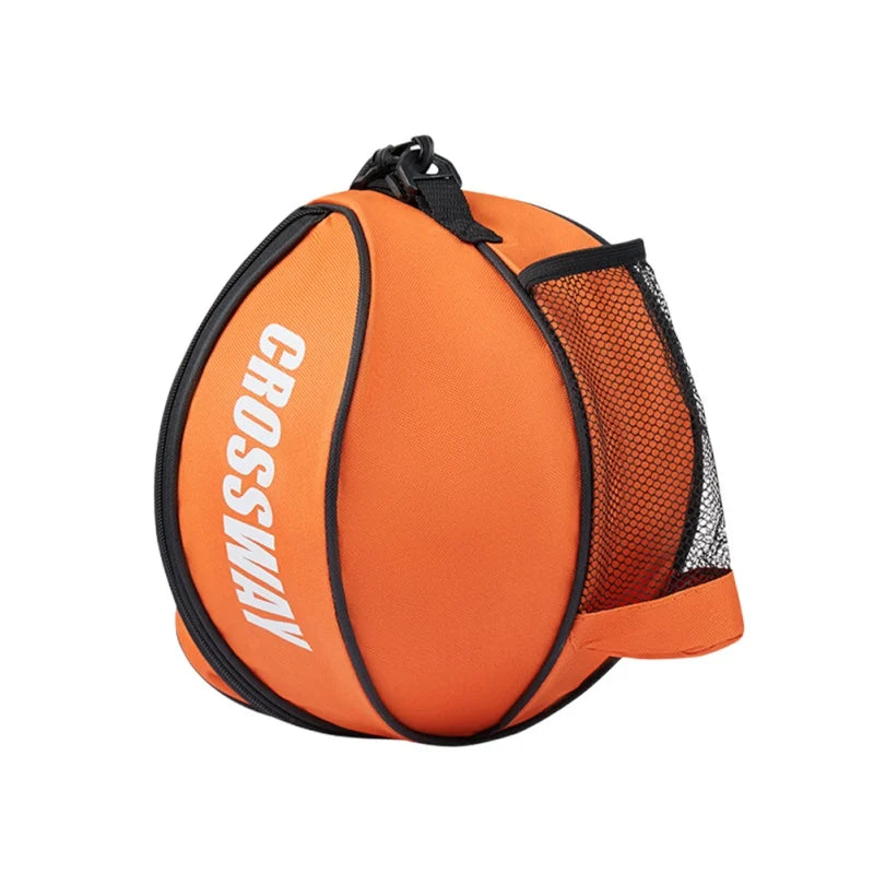1 peça alça de ombro ajustável 2 bolsos laterais de malha bolsa de basquete bolsa de bola esportiva bolsa de futebol bolsa de ombro suporte transportadora