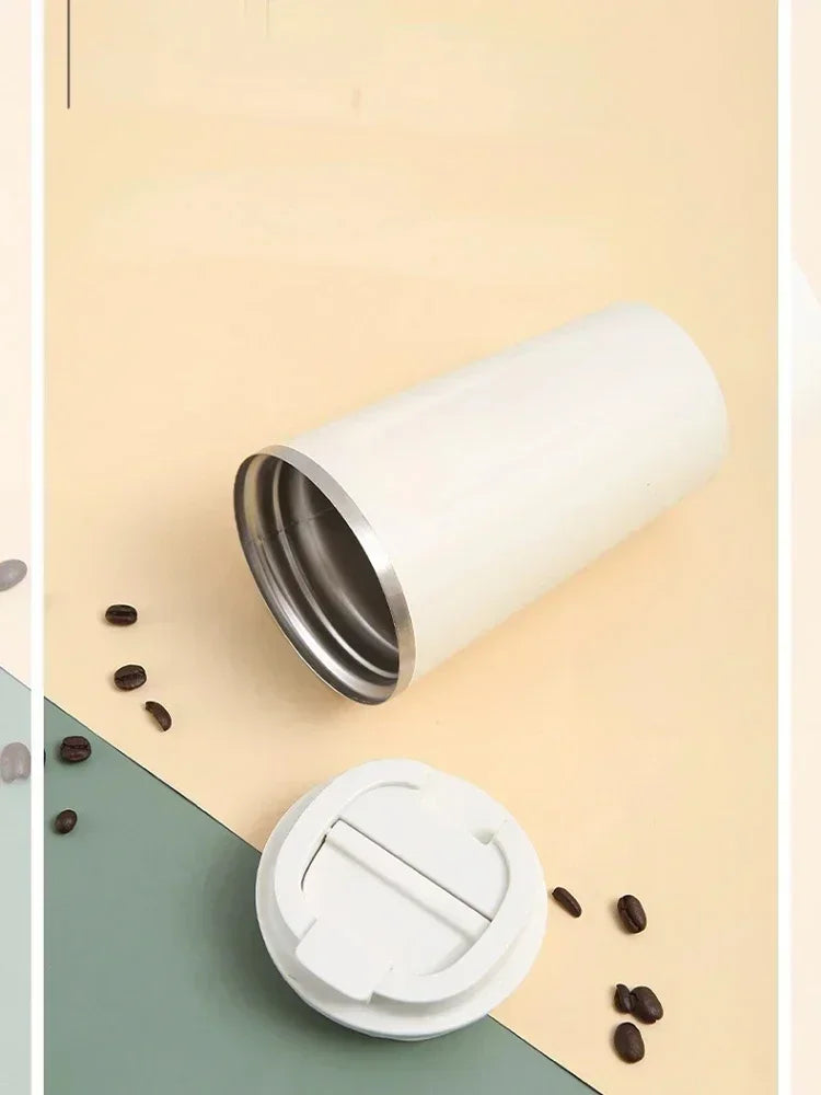 Caneca térmica de viagem de aço inoxidável 380/510ml para café, à prova de vazamento, garrafa térmica, chá, café, garrafa térmica a vácuo, copos isolados, quente